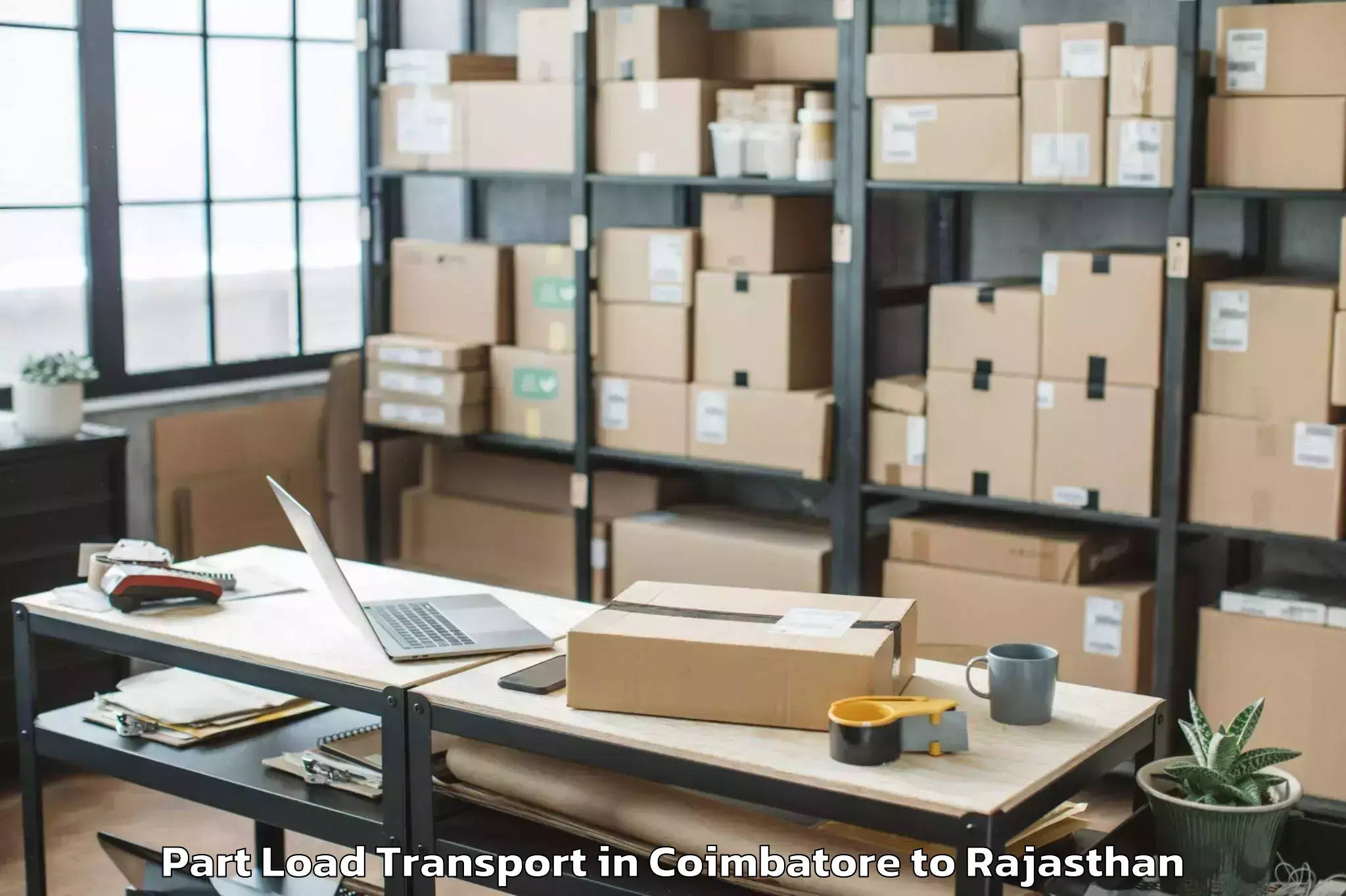 Hassle-Free Coimbatore to Kherli Part Load Transport